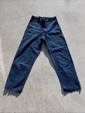 ijji Canvas Work Pants Deep Sea